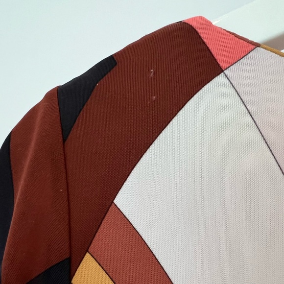 EMILIO PUCCI CORAL MULTI ICONIC PRINT MARILYN STYLE DRESS SIZE IT 40 / US 6 - Picture 17 of 17